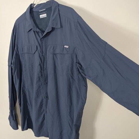 Columbia Men's Blue Long Sleeve Button Down Shirt XXL - Picture 4 of 7